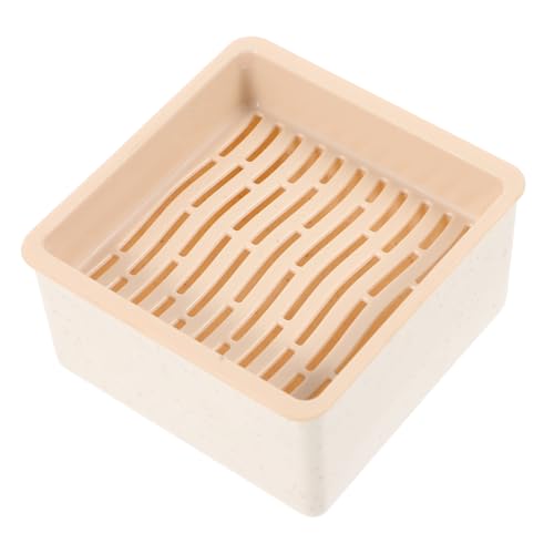 CIYODO Kasten Katzengrasbox Haustier Anlage wachsend drinnen katzengras samen cat Treats Katzen leckerli schlecksnack für Katzen Katze pflanzentopf Gärtnerei für Katzengras Plastik Beige von CIYODO