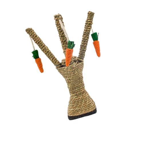 CIYODO Katzen Kratzbaum mit Abnehmbaren Ästen Karotten Design für Spielerische Unterhaltung und Langlebig Katzenspielzeug für Fördert Kratzverhalten von CIYODO