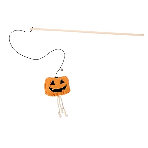 CIYODO Halloween Katzenangel Spielzeug Mit Kürbis-Design Interaktives Spielzeug Für Katzen Multifunktionales Selbstspielzeug Mit Geräusch Und Glöckchen Fördert Spaß Und Bewegung von CIYODO