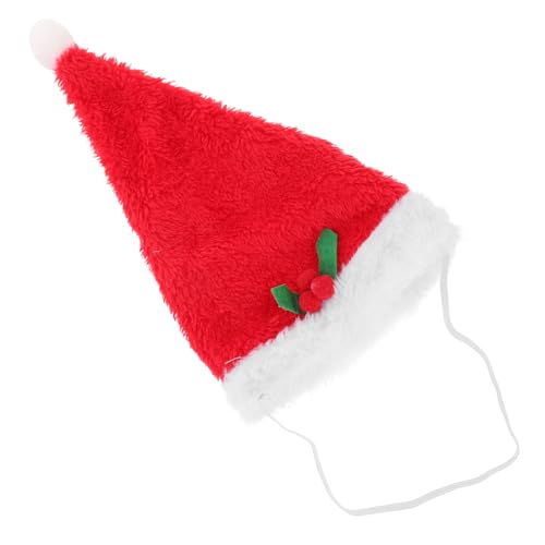 CIYODO Katzen-Weihnachtsmütze Hunde-Weihnachtsmann-Kostüm Urlaubskatzenmütze Weihnachtsmützen Hüte Haustier Weihnachtsmütze Katze Weihnachtskleid Weihnachten Hut Weihnachtskostüme von CIYODO