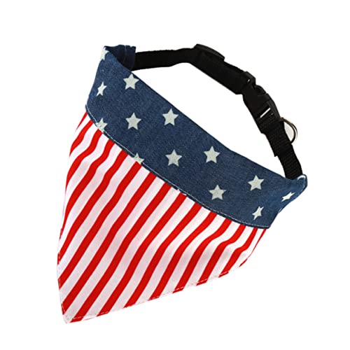 CIYODO Hund Halskette Dekor amerikanisch Halsketten Haustierbandanas zum Unabhängigkeitstag eine Halskette Hund verkleiden Hundelätzchen Hündchen Halsband Haustierzubehör Schal Flagge von CIYODO