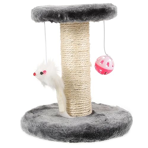 CIYODO Katzenkletterstange Katzenkratzerpfosten Post Kratzen Kätzchen Sisal Kratzer -Katzenspielzeug interaktiv sehr sehr süße Katzenspielzeug Katze kratzt Holzbrett von CIYODO