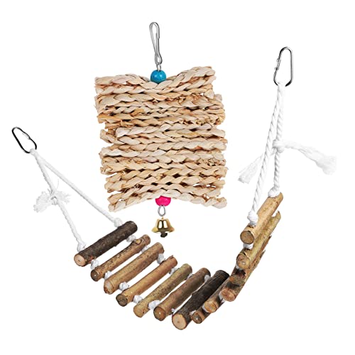 CIYODO Papagei Spielzeug Set Natürliche Seil Brücke Kauen Spielzeug für Vögel Käfig Zubehör CIYODO Papagei Spielzeug Set Natürliche Seil Brücke Kauen Spielzeug für Vögel Käfig Zubehör von CIYODO