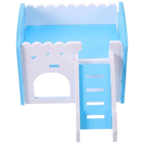 CIYODO Kleintier Haus aus PVC Bissfestes Hamsterversteck Gemütliches Versteck und Spielplatz Geeignet für Hamster und Kleine Nager Pflegeleicht und Robust Blau von CIYODO
