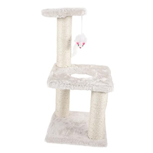 CIYODO Hoher Katzenkratzbaum - 3-lagiges Indoor-Spielzeug Sisal-kratzbäume Für Katzen Wiederverwendbarer Kätzchenkratzbaum CIYODO Hoher Katzenkratzbaum - 3-lagiges Indoor-Spielzeug Sisal-kratzbäume Für Katzen Wiederverwendbarer Kätzchenkratzbaum von CIYODO