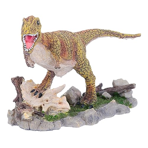 CIYODO Kletternde -Dekoration Reptilien -Terrarium -Fans Aquarium-Tier-Dinosaurier Reptilienkäfig Dinosaurier Reptiliendekor Aquariumdekor Reptiliengehäuse Harz Kaffee von CIYODO