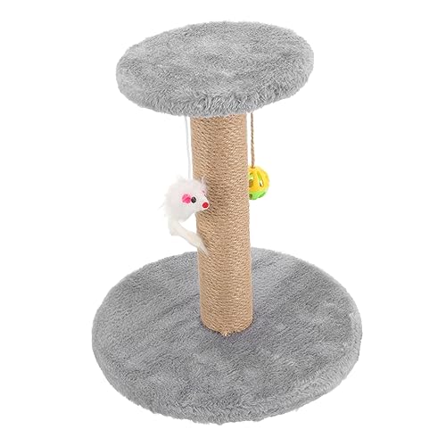 CIYODO Kratzbaum Für Katzen Aus Sisal Entzückender Katzenkratzer Kletterbaum Für Katzen Entzückender Katzenkratzbaum Katzenkratzturm Katzenkratzstange Multifunktion Massivholz Katzenbaum von CIYODO