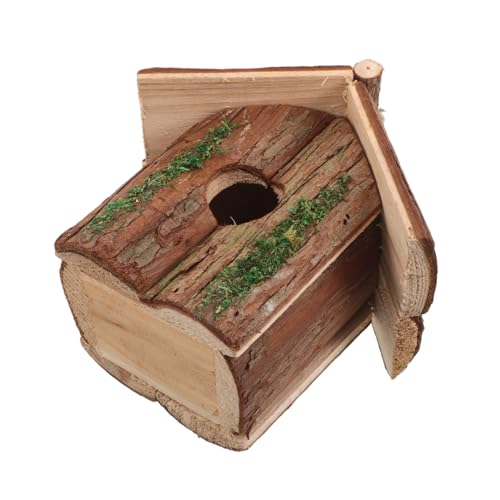 CIYODO Natürlicher Hängender Vogelhaus Nistkasten aus Holz mit Baumrinden Garten Nistplatz Wetterfestes Vogelhaus für Outdoor Einfacher Aufbau Sicherer Rückzugsort für Kleine Vögel CIYODO Natürlicher Hängender Vogelhaus Nistkasten aus Holz mit Baumrinden Garten Nistplatz Wetterfestes Vogelhaus für Outdoor Einfacher Aufbau Sicherer Rückzugsort für Kleine Vögel von CIYODO