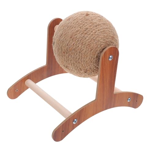 CIYODO Natürlicher Sisal Kratzball für Katzen Handgewickelt Robustes Kauspielzeug zur Krallenpflege Interaktives Katzenspielzeug für Drinnen Schützt Möbel und Fördert Spielerisches von CIYODO