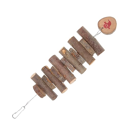 CIYODO Kleintier Kauspielzeug Aus Holz Beißspielzeug Für Hamster Und Meerschweinchen Natürliches Spielzeug Zum Aufhängen Für Kleintiere von CIYODO