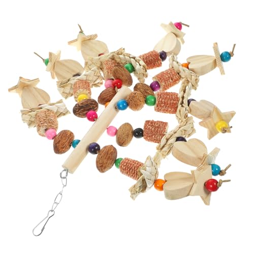 CIYODO Vogel-kauspielzeug Aus Naturholz Zum Aufhängen Passend Für Papageien Und Sittiche Als Vogelkäfig-Spielzeug von CIYODO