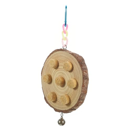 CIYODO Natürliches Papagei Kauspielzeug aus Holz Langlebiges Hängespielzeug Kratzfestes Beißspielzeug für Sittiche und Vögel Käfigzubehör zur Beschäftigung und Zahnpflege von CIYODO