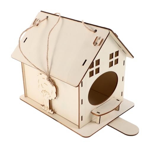 CIYODO Natürliches Vogelhaus aus Holz Unbemalt Hängend für Drinnen und Draußen DIY Bastelprojekt für Kleine Dekoratives für Garten und Terrasse CIYODO Natürliches Vogelhaus aus Holz Unbemalt Hängend für Drinnen und Draußen DIY Bastelprojekt für Kleine Dekoratives für Garten und Terrasse von CIYODO