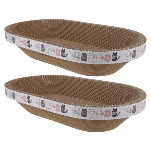CIYODO Ovaler Katzenkratzer Aus Karton Kratzpads Für Katzen Dekoratives Kratzbrett Und Katzenbett Für Krallenpflege Und Entspannung Kleine CIYODO Ovaler Katzenkratzer Aus Karton Kratzpads Für Katzen Dekoratives Kratzbrett Und Katzenbett Für Krallenpflege Und Entspannung Kleine von CIYODO