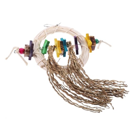 CIYODO Vogel Beißen Spielzeug Papagei Rattan Hängen Spielzeug Papagei Käfig Zubehör Vogel Schleifen CIYODO Vogel Beißen Spielzeug Papagei Rattan Hängen Spielzeug Papagei Käfig Zubehör Vogel Schleifen von CIYODO