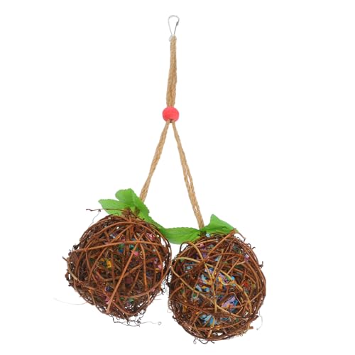 CIYODO Papageien-kauspielzeug Mit Rattanbällen Papierstreifen Und Grasseide Hängendes Vogelspielzeug Zum Kauen Und Futter Suchen Für Graupapageien Wellensittiche Und Nymphensittiche CIYODO Papageien-kauspielzeug Mit Rattanbällen Papierstreifen Und Grasseide Hängendes Vogelspielzeug Zum Kauen Und Futter Suchen Für Graupapageien Wellensittiche Und Nymphensittiche von CIYODO