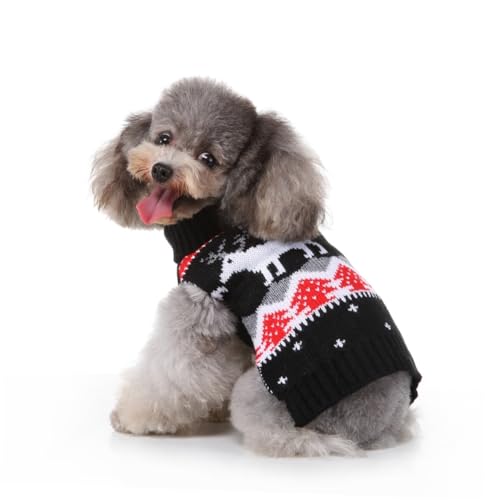 CIYODO Haustier-Partykostüm Weihnachtskostüme für Hunde Welpen-Outfits Welpenkostüme Flanell-Pullover Tier kostüm tierkostüm hundepulli Kleider Kleidung Party-Hundetuch Hundepullover Elch von CIYODO