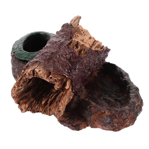 CIYODO Pet Resin Landschaft Essen Fütterung drinnen Höhle Terrarium schildkröte Reptiliendekor Futterbecken für Terrarien Zubehör für Eidechsentanks Tank Harz von CIYODO
