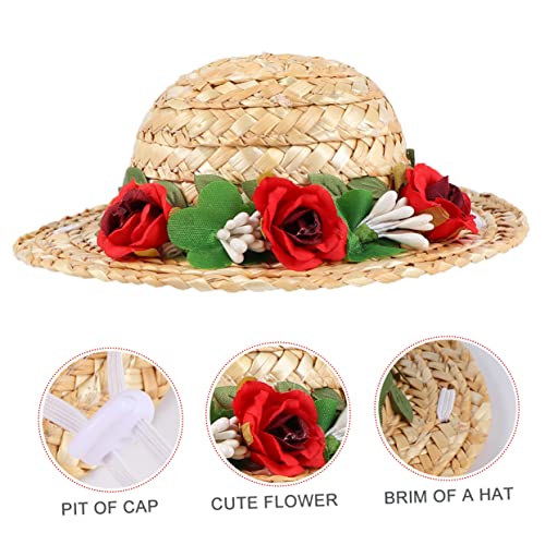 CIYODO Pet Strohhut mit Rosenblume Handgewebt Verstellbar Dekorative Kopfbedeckung für Kleine Katzen Hunde und Kaninchen Atmungsaktiv und Komfortabel S CIYODO Pet Strohhut mit Rosenblume Handgewebt Verstellbar Dekorative Kopfbedeckung für Kleine Katzen Hunde und Kaninchen Atmungsaktiv und Komfortabel S von CIYODO
