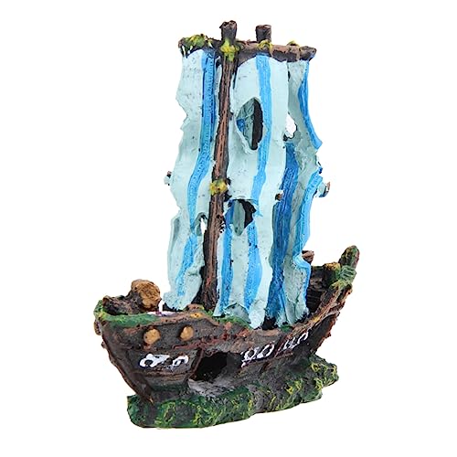 CIYODO Piratenboot Aquarium Dekoration aus Kunstharz Wasserdichtes Landschaftselement für Aquarien und Fischbecken für Süß und Sicher für Fische und Garnelen CIYODO Piratenboot Aquarium Dekoration aus Kunstharz Wasserdichtes Landschaftselement für Aquarien und Fischbecken für Süß und Sicher für Fische und Garnelen von CIYODO