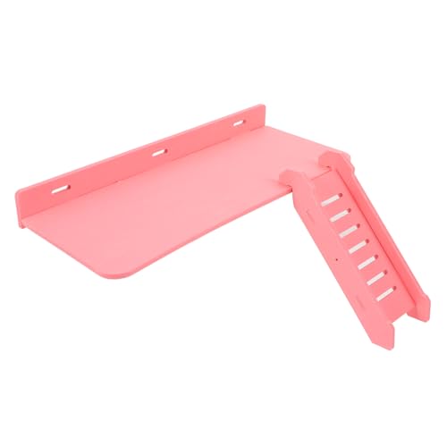 CIYODO Plattform für Hamster hamsterspielzeug Hamster Hamster Turngeräte Käfig Dekoration drinnen Leiter spielzeuge Brett für Hamsterkäfig Plattform für Meerschweinchen PVC Rosa von CIYODO