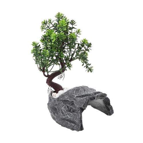 CIYODO Reptilienversteck aus Harz für Terrarien Kleine Eidechsen Schlangen und Schildkröten Lifelike Dekoration mit Versteckfunktion für Aquarien Terrariengestaltung Hochwertige von CIYODO