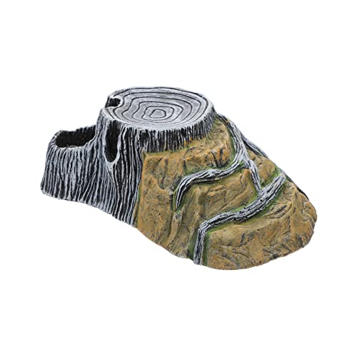 CIYODO Resin Schildkröten Kletterplattform Aquarium Terrasse aus Langlebigem Harz Reptilien Terrarium Dekoration für Schildkröten Krabben und Aquarienlandschaft Natürliches Versteck von CIYODO