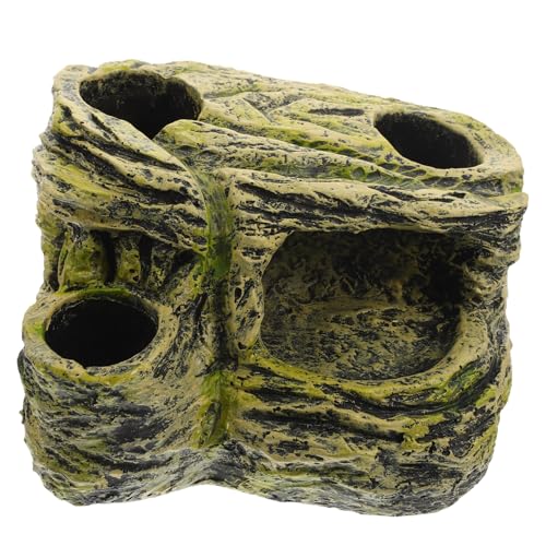 CIYODO Rock Trocknungsplattform Schildkrötenhaus drinnen Klettern Zucht Höhle mit schleichtiere aquatische Landschaftseinstellung Terrarium -Zubehör Lebensraum für Krabben Einsiedler Harz von CIYODO