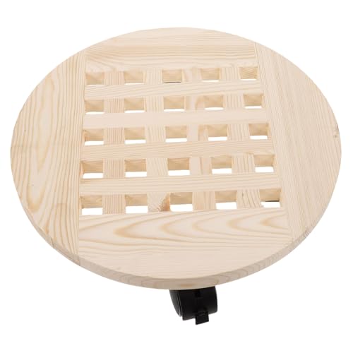 CIYODO Rollbarer Pflanzenständer mit Rädern Vintage Blumenuntersetzer für Drinnen und Draußen Pflanzenroller für Umstellen Eleganter Blumenpotthalter mit Abnehmbarem Halter von CIYODO
