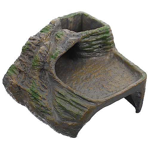CIYODO Turtle Cave Basking Platform Für Reptilien Kletterhilfe Und Versteck Für Schildkröten Eidechsen Und Schlangen Felsenoptik Für Aquarium Und Terrarium von CIYODO