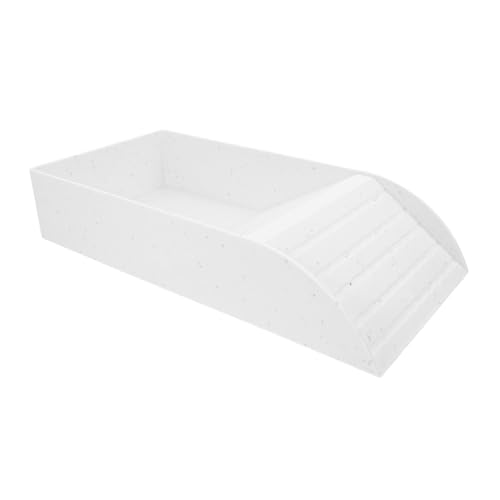 CIYODO Schildkröten Futter und Wasserschale mit Rampen Multifunktionale für Reptilien und Aquarien Konstruktion Sonnenbaden und Füttern Kleines Marmorfarbe von CIYODO