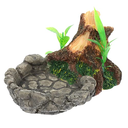 CIYODO Schildkröten Wasserschale Aus Hochwertigem Material Langlebig Für Terrarien Und Kleine Reptilien Dekoratives Design Eidechsen Schlangen von CIYODO
