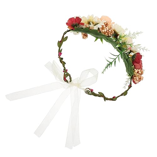 CIYODO Hundehalsband Mit Blumen Hochzeitskranz Für Hunde Verstellbar Haustierhalsschmuck von CIYODO