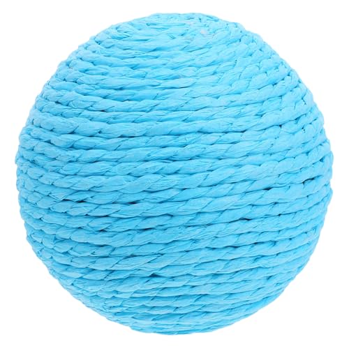 CIYODO Sisal Kratzball für Katzen Interaktives aus Robustem Sisal Großer Kauen Geräuschfunktion für Drinnen Fördert und Spielverhalten von CIYODO