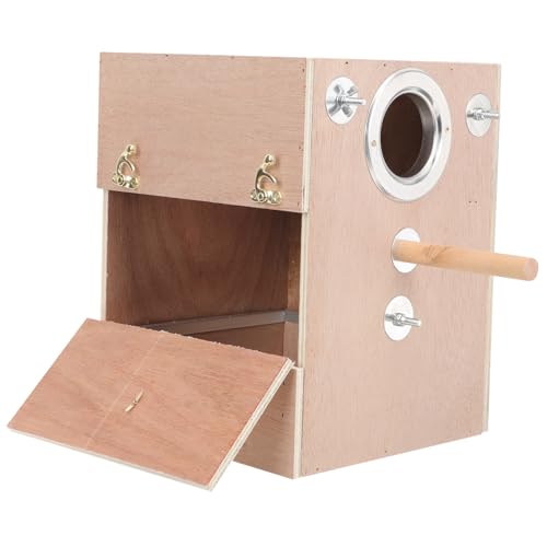 CIYODO Sittich Nistkasten aus Holz Vogelzuchtbox für Papageien mit Futteröffnung für Garten Outdoor Langlebig zu Beobachten Installieren CIYODO Sittich Nistkasten aus Holz Vogelzuchtbox für Papageien mit Futteröffnung für Garten Outdoor Langlebig zu Beobachten Installieren von CIYODO