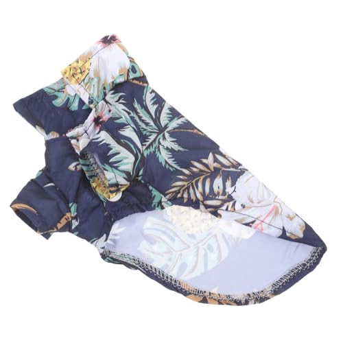 CIYODO Sommer-Haustier-T-Shirt Hund cool Katzen-Outfit-Shirt Welpe Haustier-Sommerhemden Hunde-Outfits Hawaiianisches Hundehirt Hawaiianisches Hemd für Hunde Hundebekleidung Polyester von CIYODO