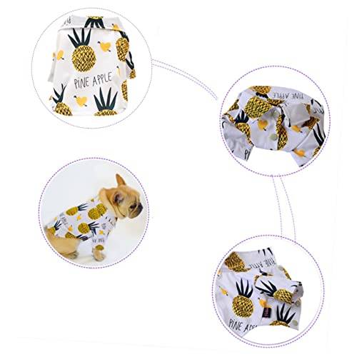 CIYODO Sommer Hawaii Hundeshirt mit Ananas Muster Leichtes Atmungsaktives Pet Shirt für Besondere Anlässe Bequem und Pflegeleicht CIYODO Sommer Hawaii Hundeshirt mit Ananas Muster Leichtes Atmungsaktives Pet Shirt für Besondere Anlässe Bequem und Pflegeleicht von CIYODO
