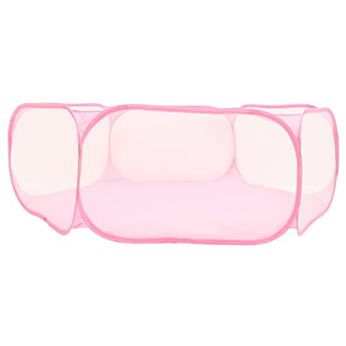 CIYODO Tierkäfig Zelt Haustierzaun Innen Pet Playpen Innen Laufstall Für Kaninchen Spielstall Für Hamster Plastikspielstall Haustiergehäuse Im Freien Tragbarer Spielstift Rosa Polyester von CIYODO