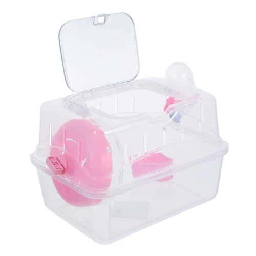 CIYODO Tragbarer Hamsterkäfig aus Transparentem Robustem Kunststoff Multifunktionaler Kleintier Reisekäfig für Hamster und Meerschweinchen Einfach zu Reinigen und Pflegen für Unterwegs von CIYODO