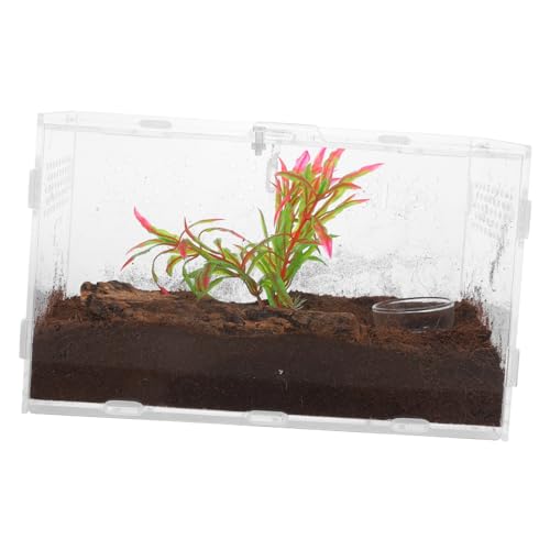 CIYODO Transparente Reptilien Terrarium Box aus mit Belüftungslöchern Klare Aufzuchtbox für Leopardgecko Spinnen Frösche Leicht zu Reinigen für Zuhause Teiliges von CIYODO