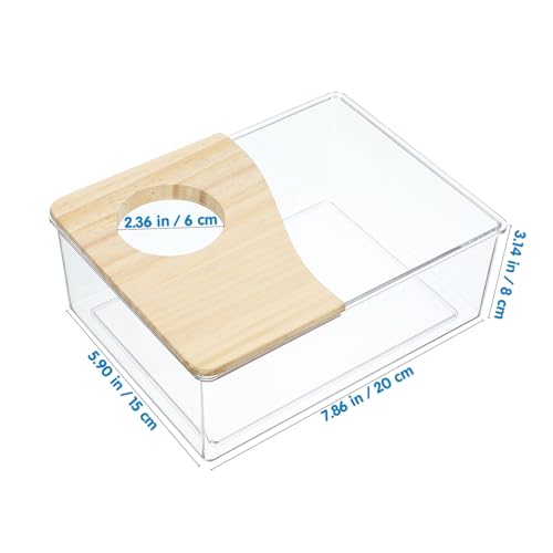CIYODO Transparente Sandbad Box für Hamster Halboffene Acryl badewanne zum Graben Toiletten Badeschale für Kleine Haustiere Wie Rennmäuse Mäuse Chinchillas Langlebig und Leicht zu von CIYODO