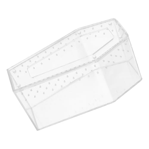 CIYODO Transparente Terrarienbox Sargförmiges Habitat für Reptilien Spinnen Geckos und Kompakte Futter und Zuchtbox mit Sicherem Deckel für Kleintiere von CIYODO