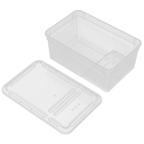 CIYODO Transparente Tragbare Reptilien zuchtbox aus Robustem Kunststoff mit Atmungsaktiven Löchern für Eidechsen Schlangen Spinnen und Frösche Leicht zu Reinigen Vielseitig für Zuhause von CIYODO