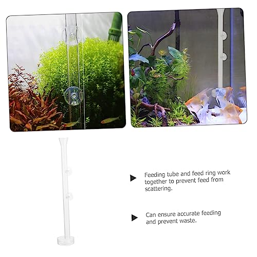 CIYODO Transparenter Fütterungsset für Aquarium Garnelen Futterrohr und Futterbecken Sinkendes Fisch und Garnelenfutter Futterzubehör für Aquarien mit Einfachem Futterablauf von CIYODO