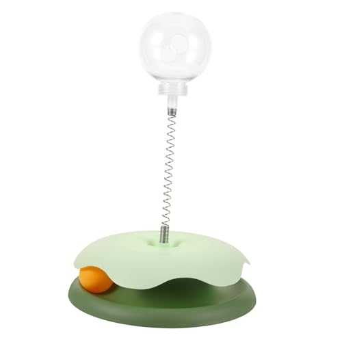 CIYODO Undichtes Ballspielzeug Spielzeugkatze Katzenspiel Katzenmatte Katzenfutterautomat Ballspielzeug Für Katzen Kätzchen Behandelt Bälle Für Katzen Light Green Plastik von CIYODO