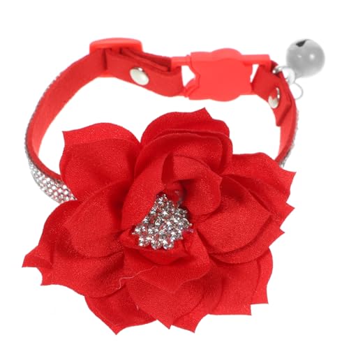 CIYODO Schickes Welpenhalsband Mit Strasssteinen Katzenhalsband Glöckchen Verstellbare Größe Für Welpen CIYODO Schickes Welpenhalsband Mit Strasssteinen Katzenhalsband Glöckchen Verstellbare Größe Für Welpen von CIYODO