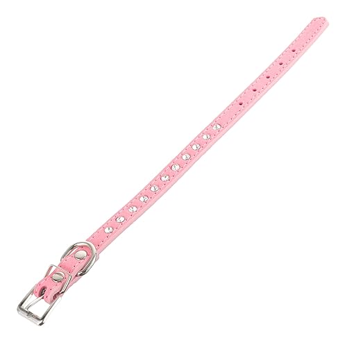 CIYODO Verstellbares Hundehalsband aus PU mit Strasssteinen für Kleine und Katzen Glitzerndes Design für Besondere Anlässe von CIYODO