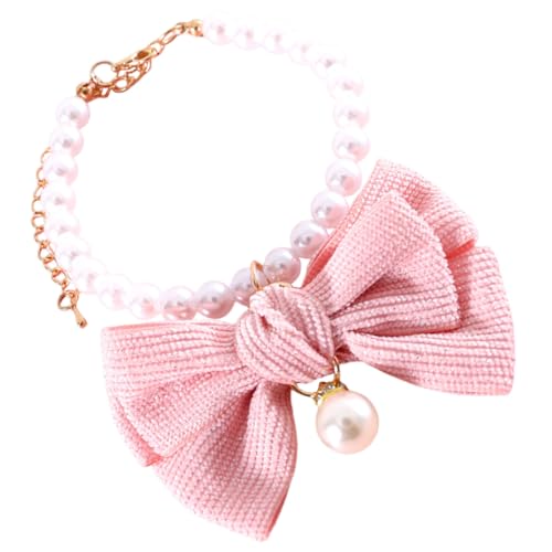 CIYODO Verstellbares Katzenhalsband mit Perlen und Zartem Schleifen Design Leichtes Hundehalsband für Welpen und Kätzchen Komfortables Dekoratives Haustierzubehör für Festliche Anlässe CIYODO Verstellbares Katzenhalsband mit Perlen und Zartem Schleifen Design Leichtes Hundehalsband für Welpen und Kätzchen Komfortables Dekoratives Haustierzubehör für Festliche Anlässe von CIYODO