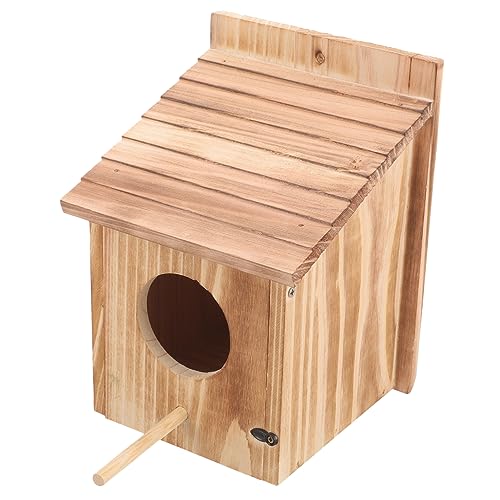 CIYODO Kleine Holzvogelhaus Nistplatz Für Vögel Kreative Hängende Nistbox Für Budgies Und Kleine Vögel Futter Und Brutraum Für Garten Und Balkon von CIYODO