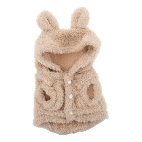 CIYODO Weicher Haustier-Hoodie mit Hasenohren Warme Kapuzenjacke für Kleine Hunde Katzen und Kaninchen Polyester-Fleece Einfache Handhabung für Kalte Jahreszeiten von CIYODO